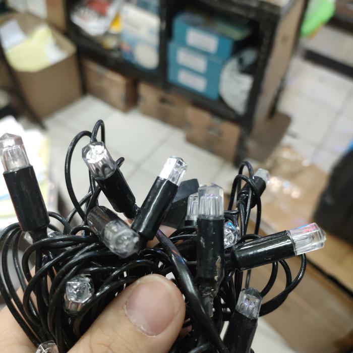 lampu natal warna warni bintang, pinus, crystal - crystal