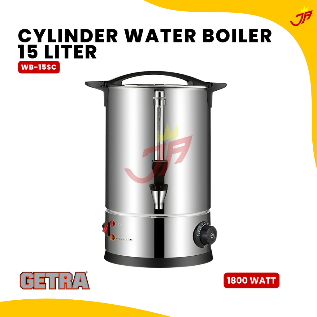 GETRA Water Boiler Stainless Steel WB-15SC – Kapasitas 15 Liter, 1800 Watt, Pemanas Air Minum