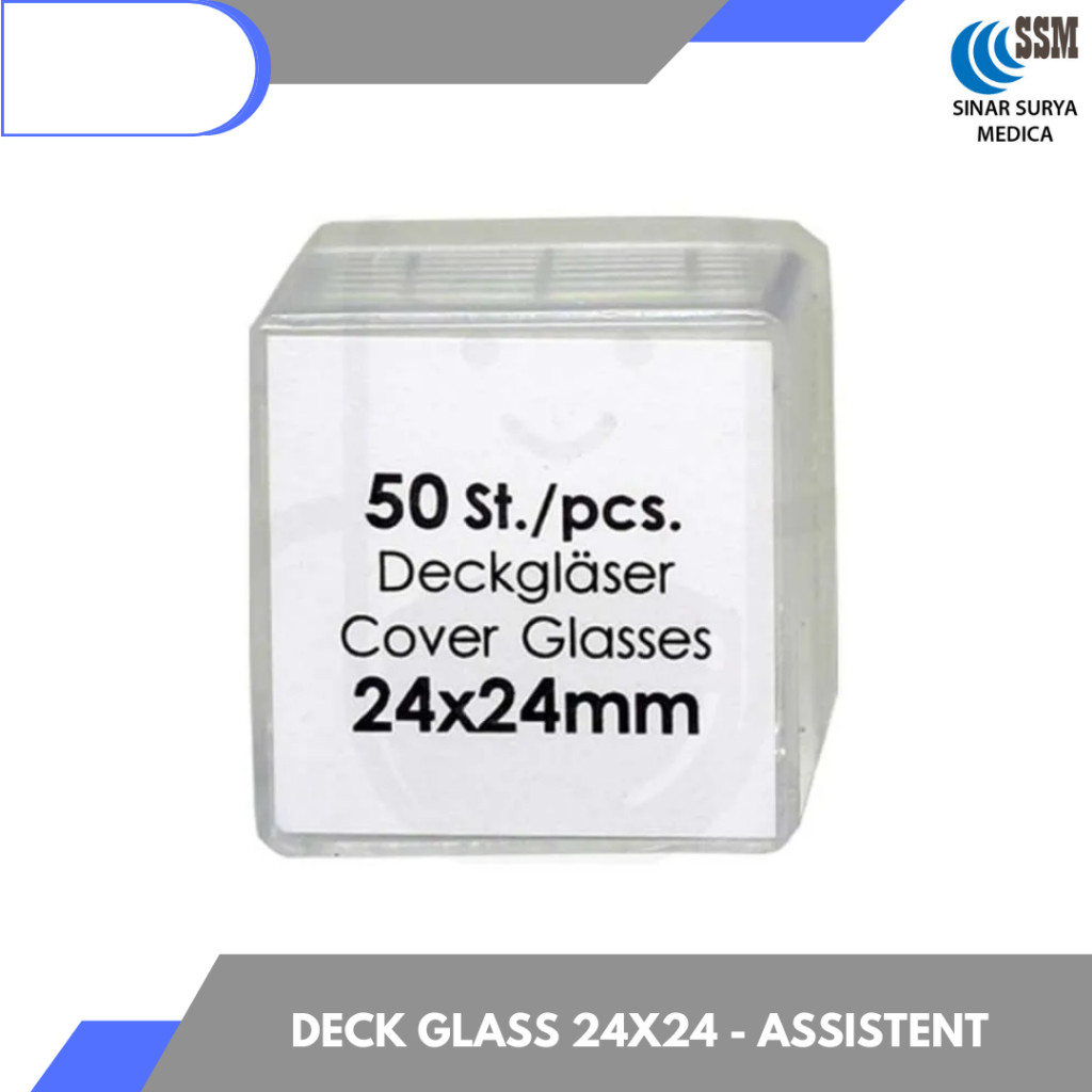 Cover glass 24x24 mm isi 50 pcs - Assistant  / Assistant - Cover glass 24x24 mm / isi 50 pcs