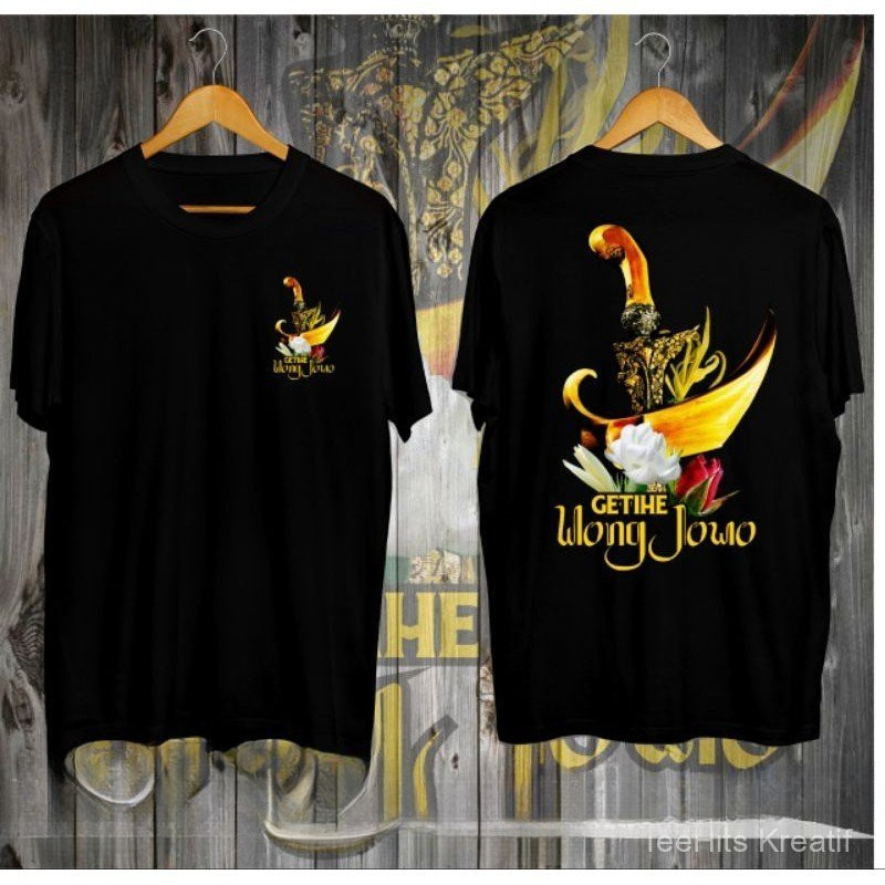TeeHits Kreatif kaosKAOS NETRAL JAWA KEJAWEN MOTIF KERIS KEMBANG TELON   Model kaos kasual pria dan 