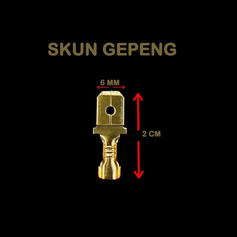 Skun Kabel Kuningan Terminal Sekun GEPENG