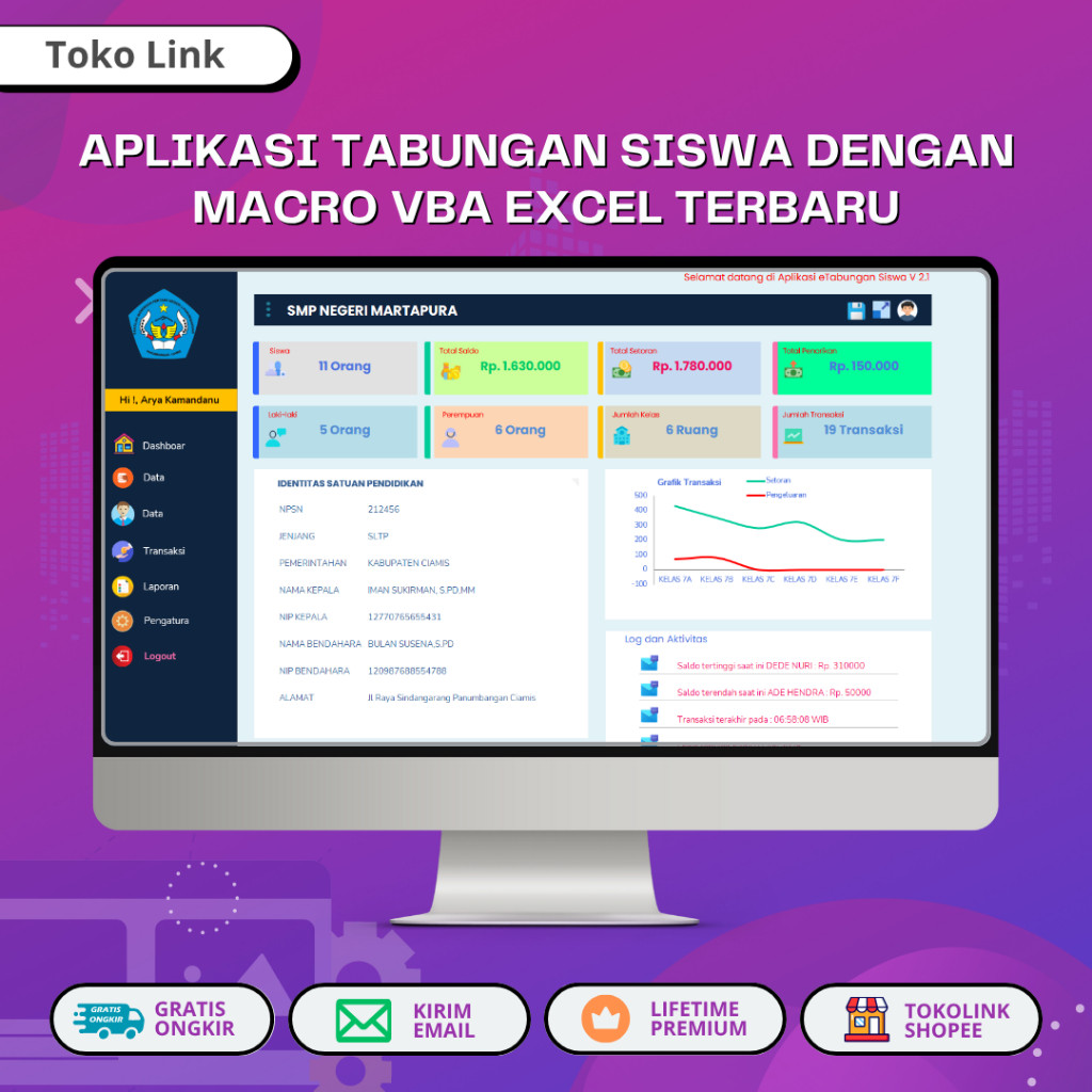 Aplikasi Tabungan Siswa Dengan Macro VBA Excel Terbaru