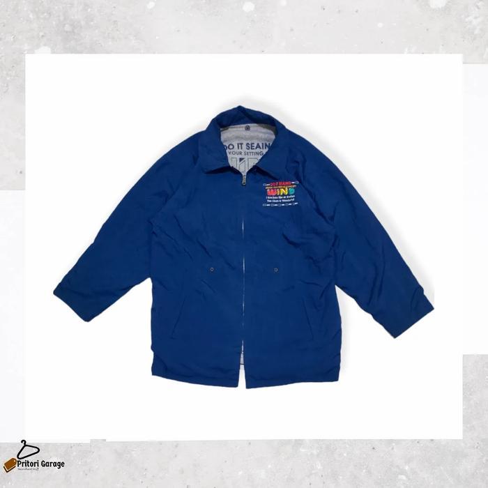 Harington Canvas Fleece Work Jacket Reversible Wind Blue Grey Vintage