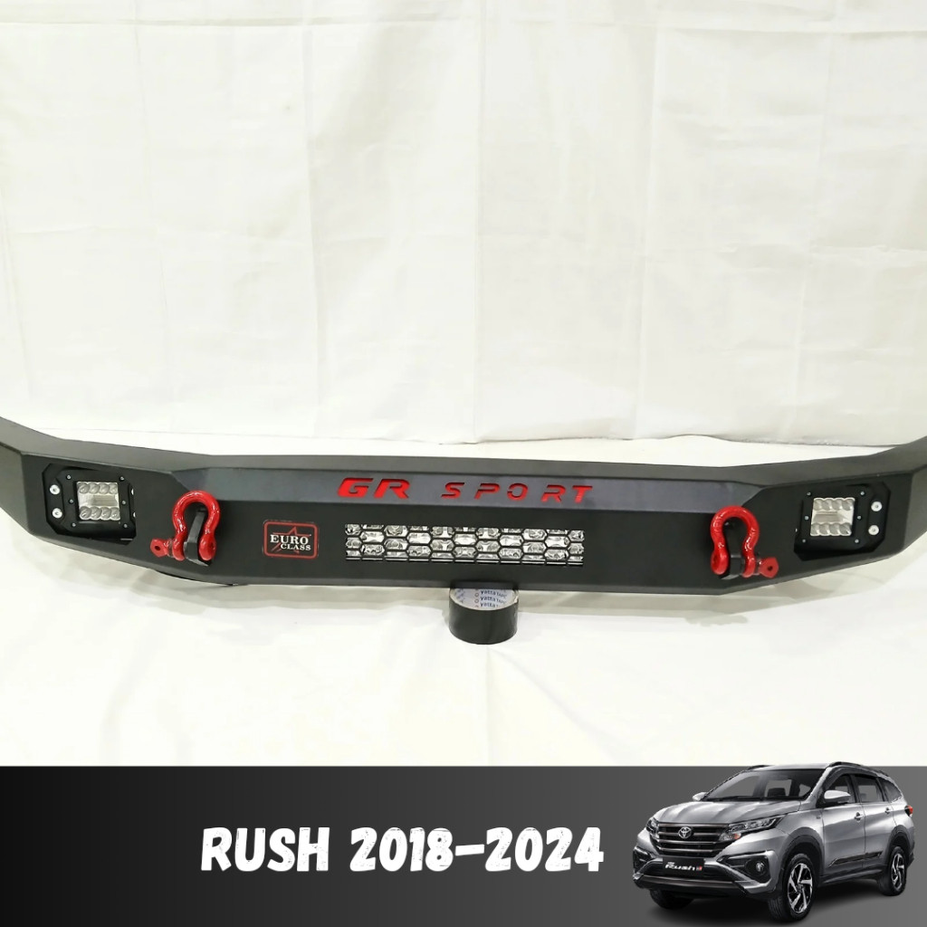 Tanduk Depan ALL NEW RUSH GR SPORT 2018-2025 Custom Pengaman Pelindung Bemper Baja TebaL