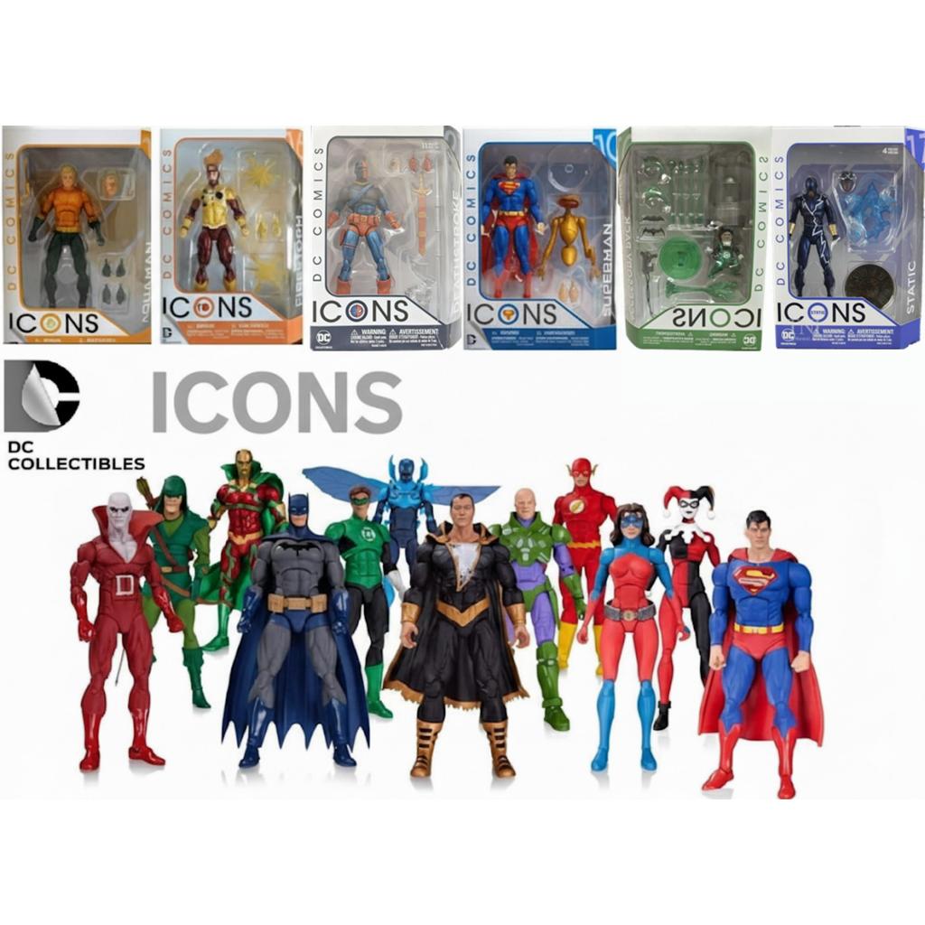 DC Comics ICONS - Batman/Deathstroke/Blue Beetle/Static/B’dg  Collectibles DC Superhero Action figur