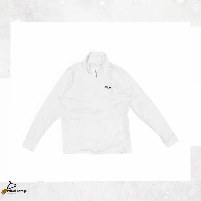 Windbreaker Tracktop Jacket Fila Box Logo White Color "Vintage"