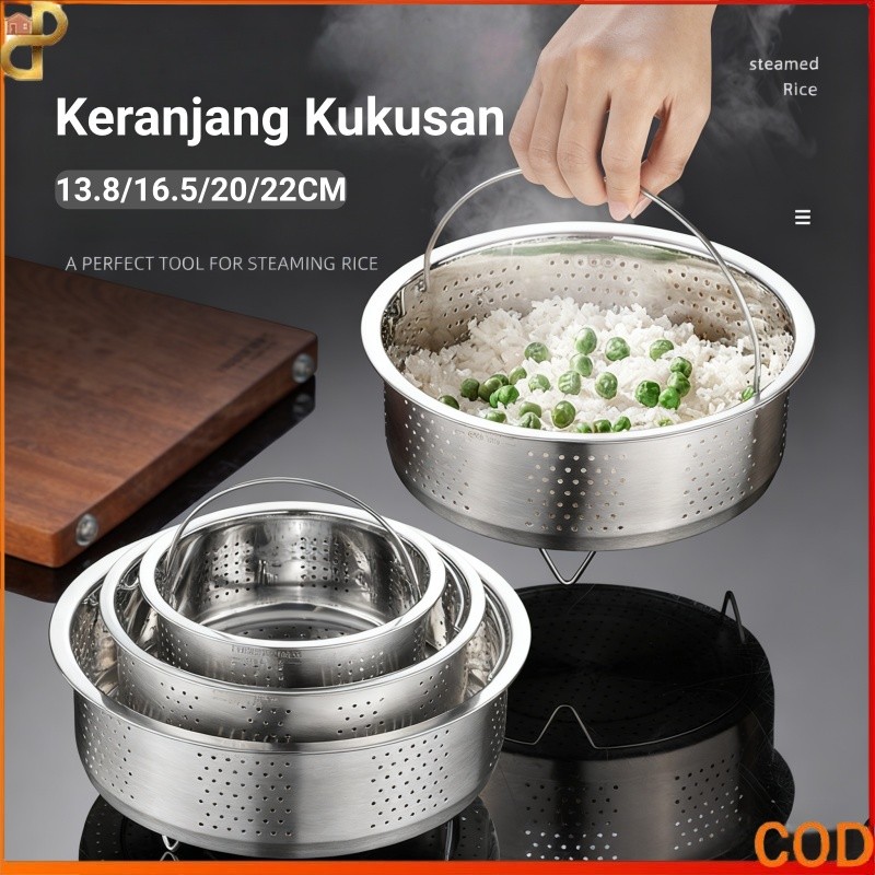 Tatakan Kukusan Nasi Stainless Steel Tebal/Keranjang Kukusan/304 Keranjang Kukus Stainless Steel/Unt