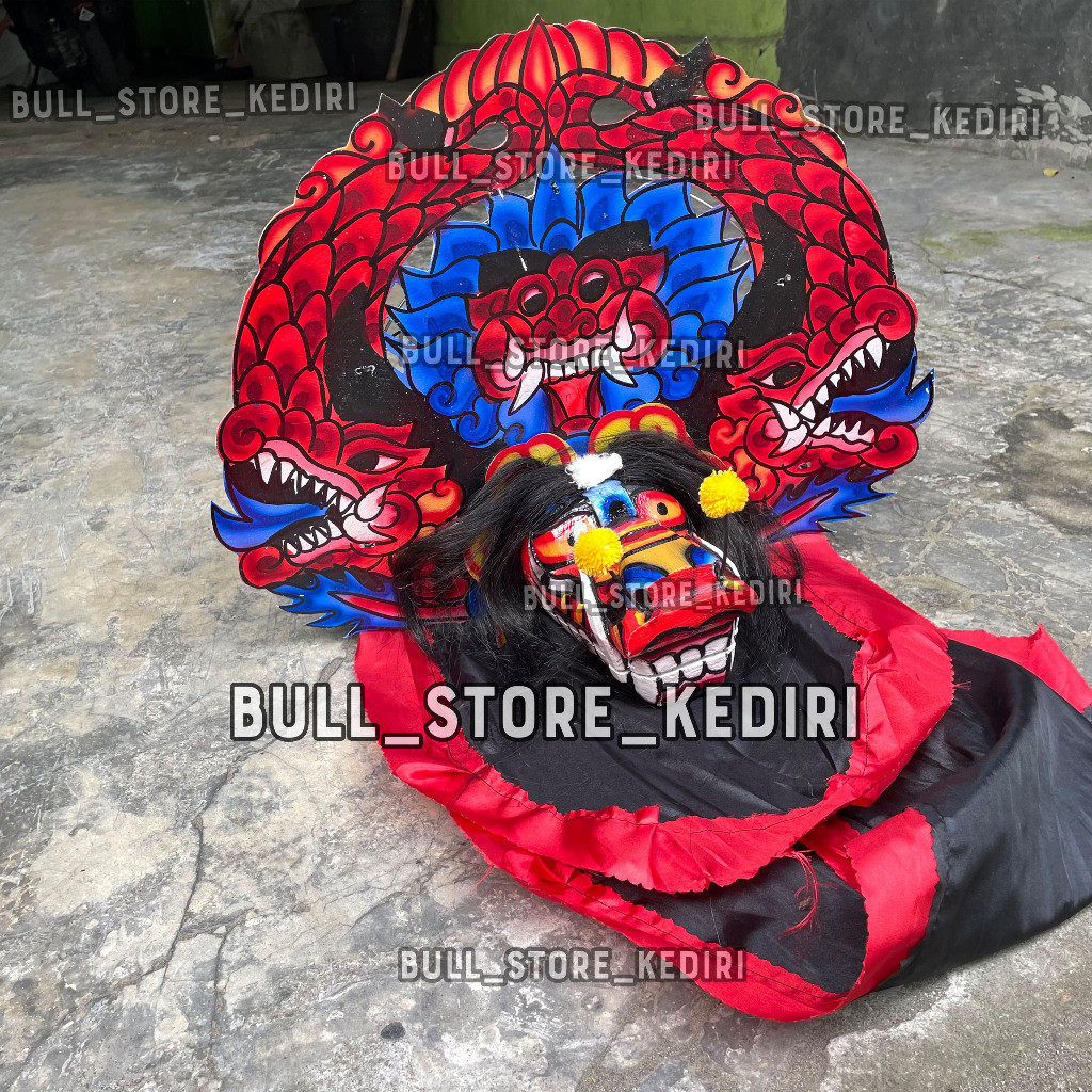 TERBAGUS Barongan Kayu Caplokan Anak Motif Ukir No.5 Free kemul Sungut Dengan Engsel Slug