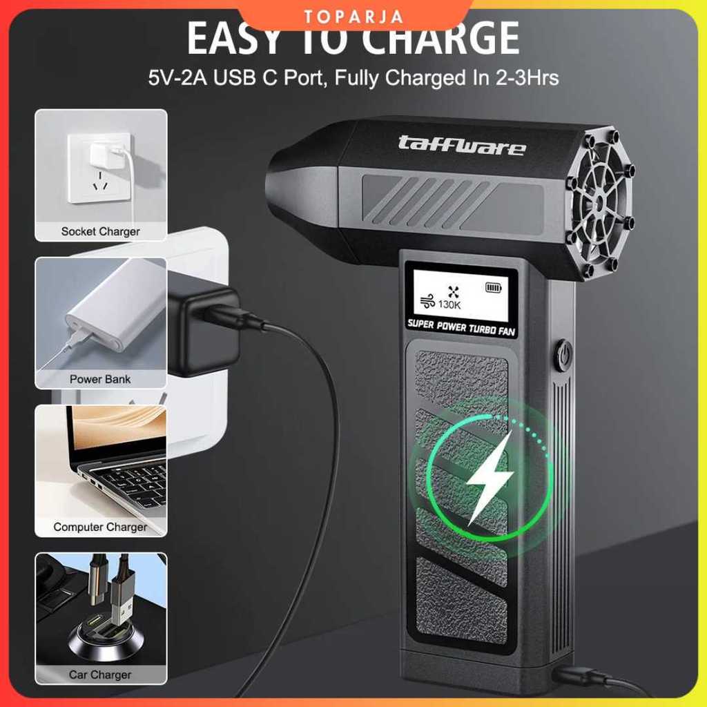 Mini Turbo Violent Air Blower Cordless Jet Portable 130000RPM - P30 - Taffware