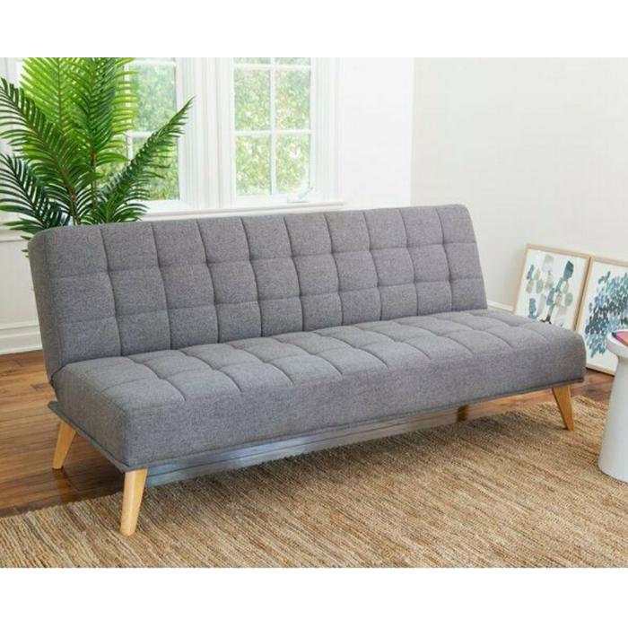 sofa bed retro free bantal sofa. sofa bed minimalis. sofa bed - abu