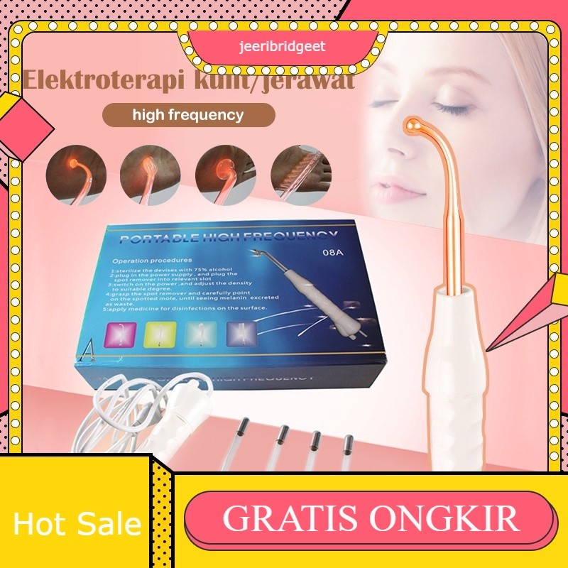 Alat Salon Frekuensi Tinggi Hf Portable Kecantikan Facial Jerawat Ozon Skincare