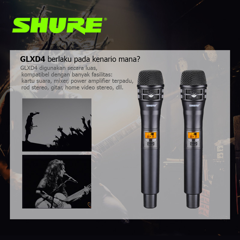 GS GLXD4 original,mic wireless,mic karaoke,wireless mikrofon,mik wireless,mik karaoke,wireless micro