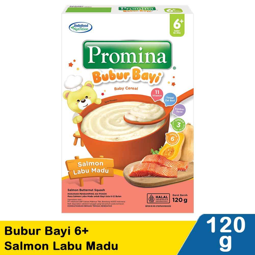 Promina Bubur Bayi 6+ Salmon Lb Madu 120G