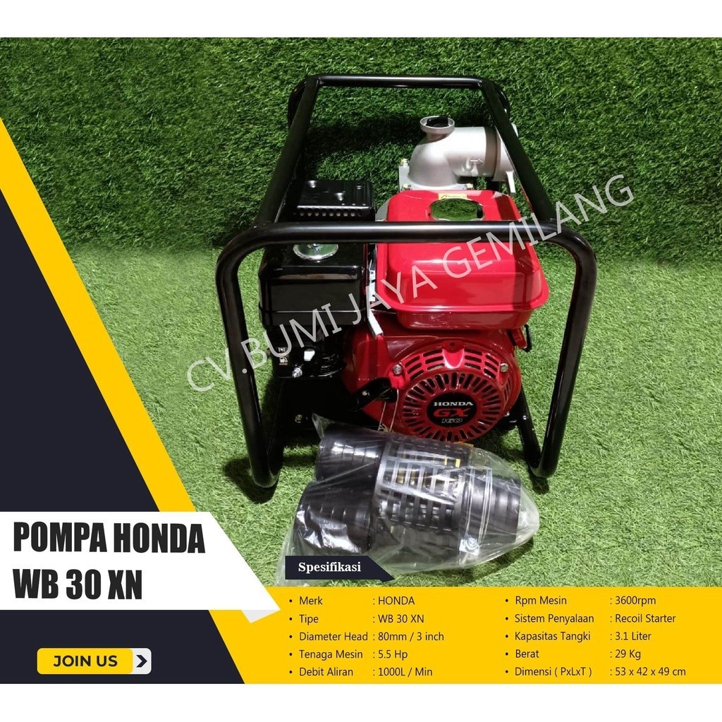 MESIN POMPA AIR SAWAH HONDA WB 30 XN 3 INCH