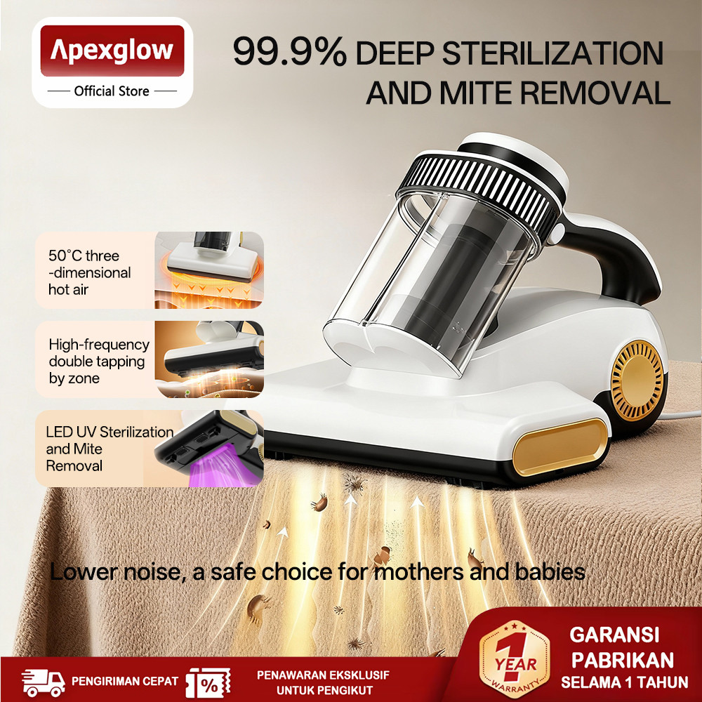 APEXGLOW Pembasmi Tungau 12000Pa Vakum Penghilang Tungau Frekuensi Tinggi Penyedot Debu Kasur ZH239