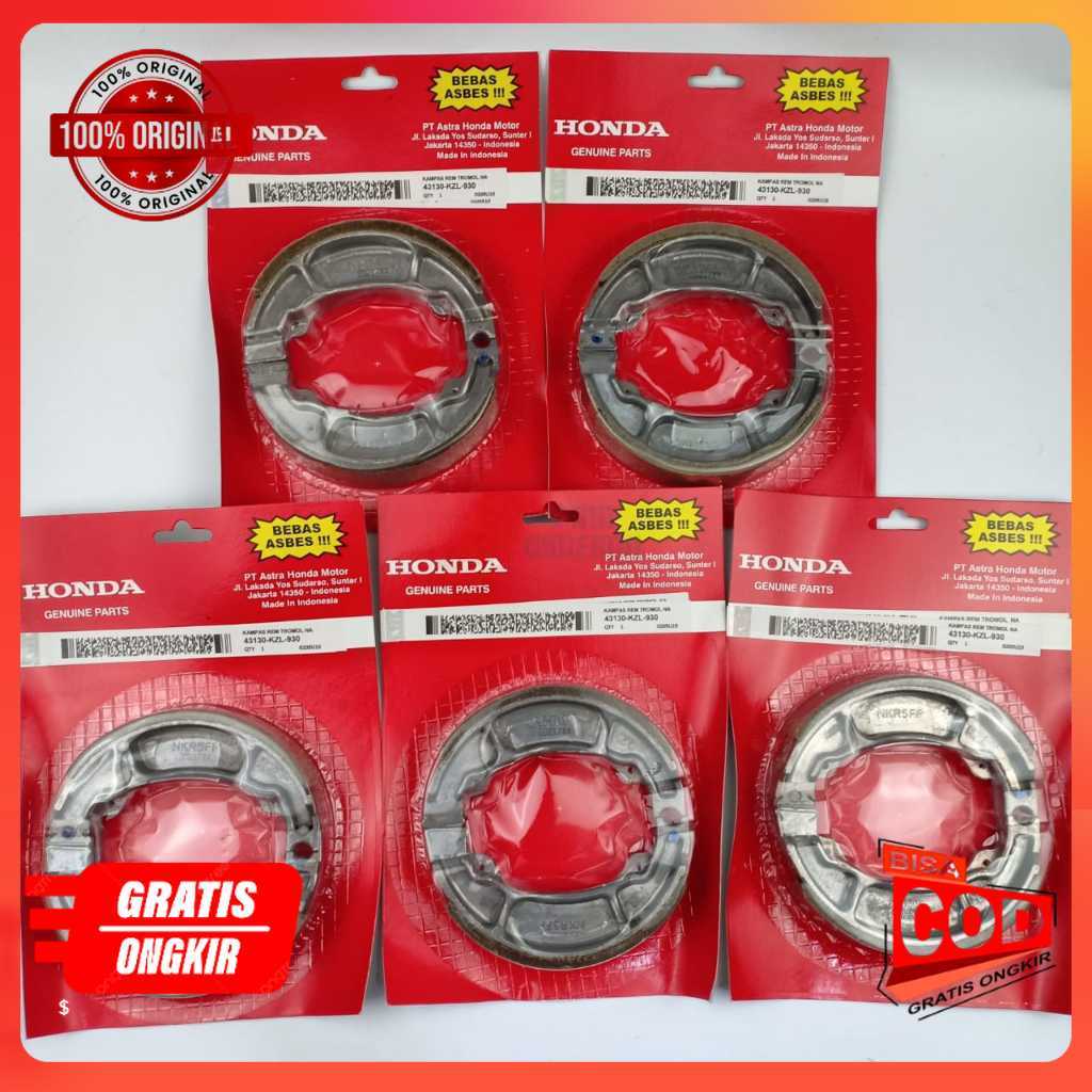 kampas rem honda beat  rem Spacy KZL ISI 5 PCS onderdil motor part Ori