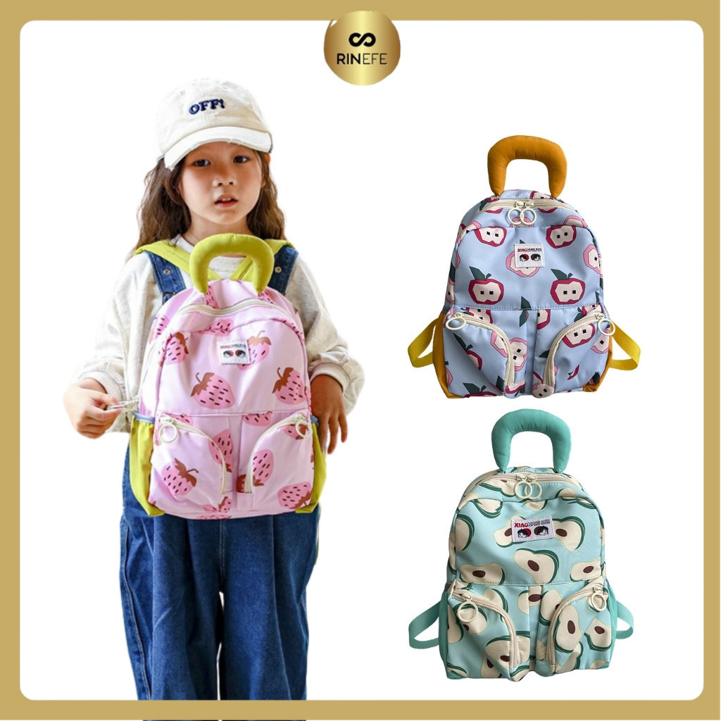 RINEFE (648) Tas Ransel Anak SD TK Motif Lucu / Tas Sekolah Karakter Buah