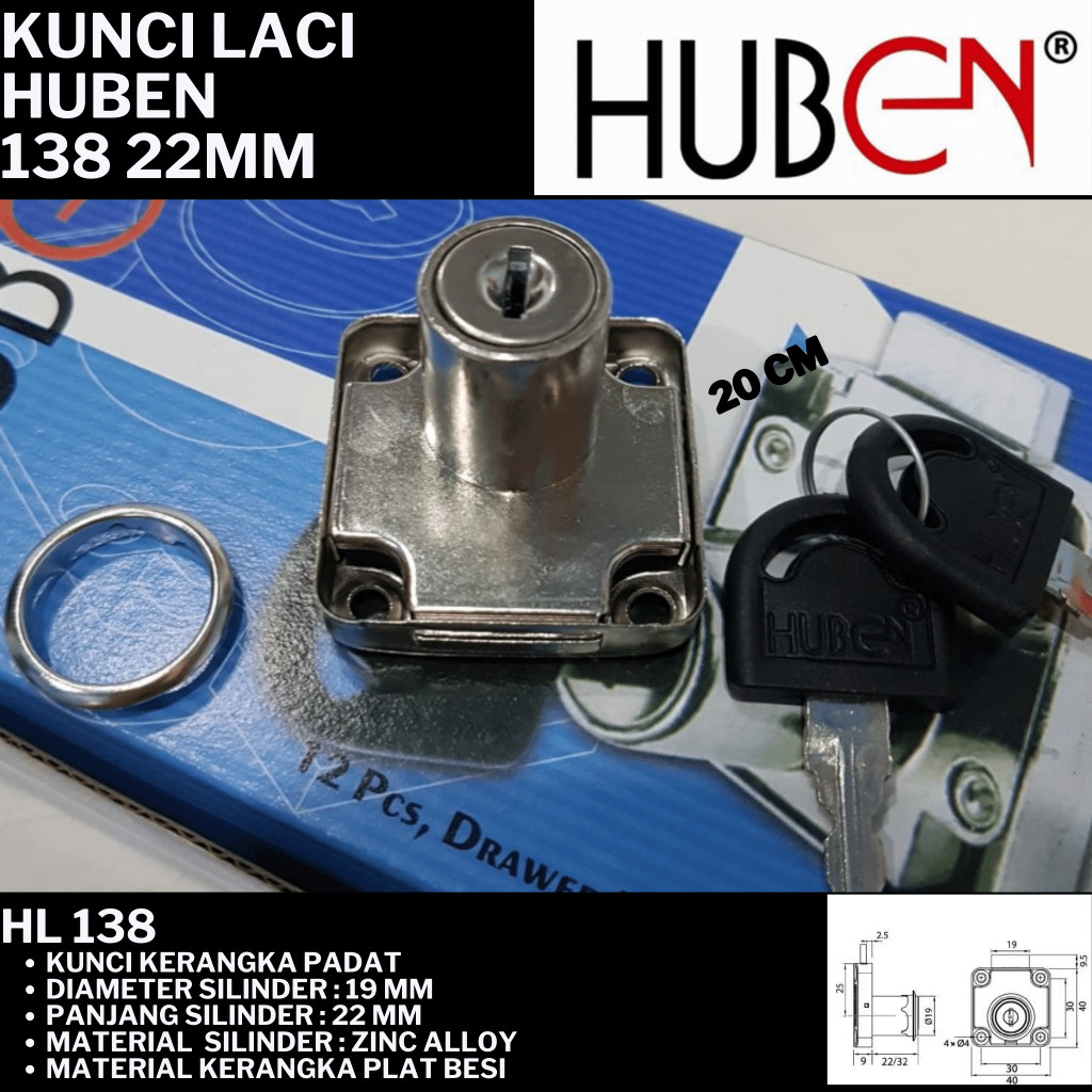 Kunci Laci Huben 138 22