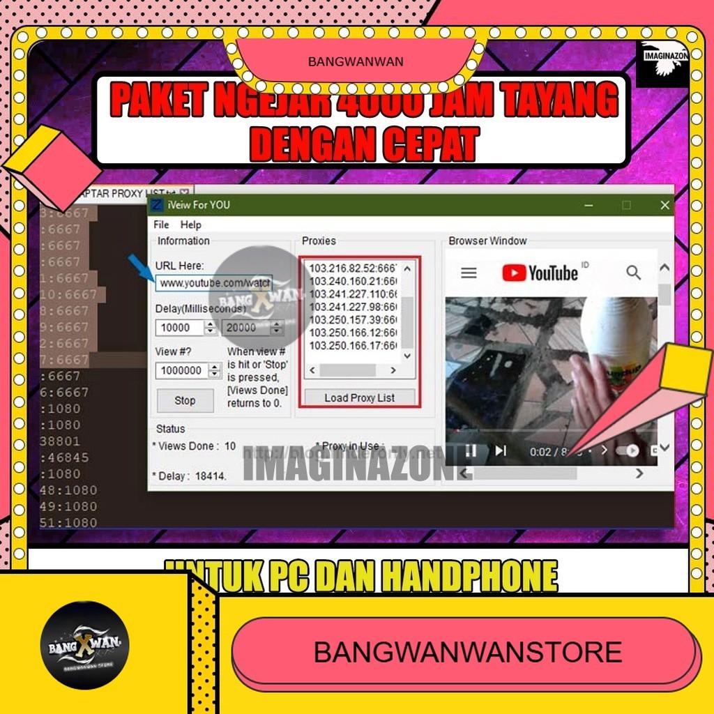 Software PC///PENAMBAH VlEW OTOMATIS YTT | Bukan Untuk Subscriber Youtube | Imaginazone