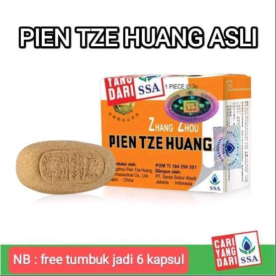 KAPSUL PIEN TZE HUANG OBAT HEBAL CINA PENYEMBUHAN LUKA SEHABIS OPERASI