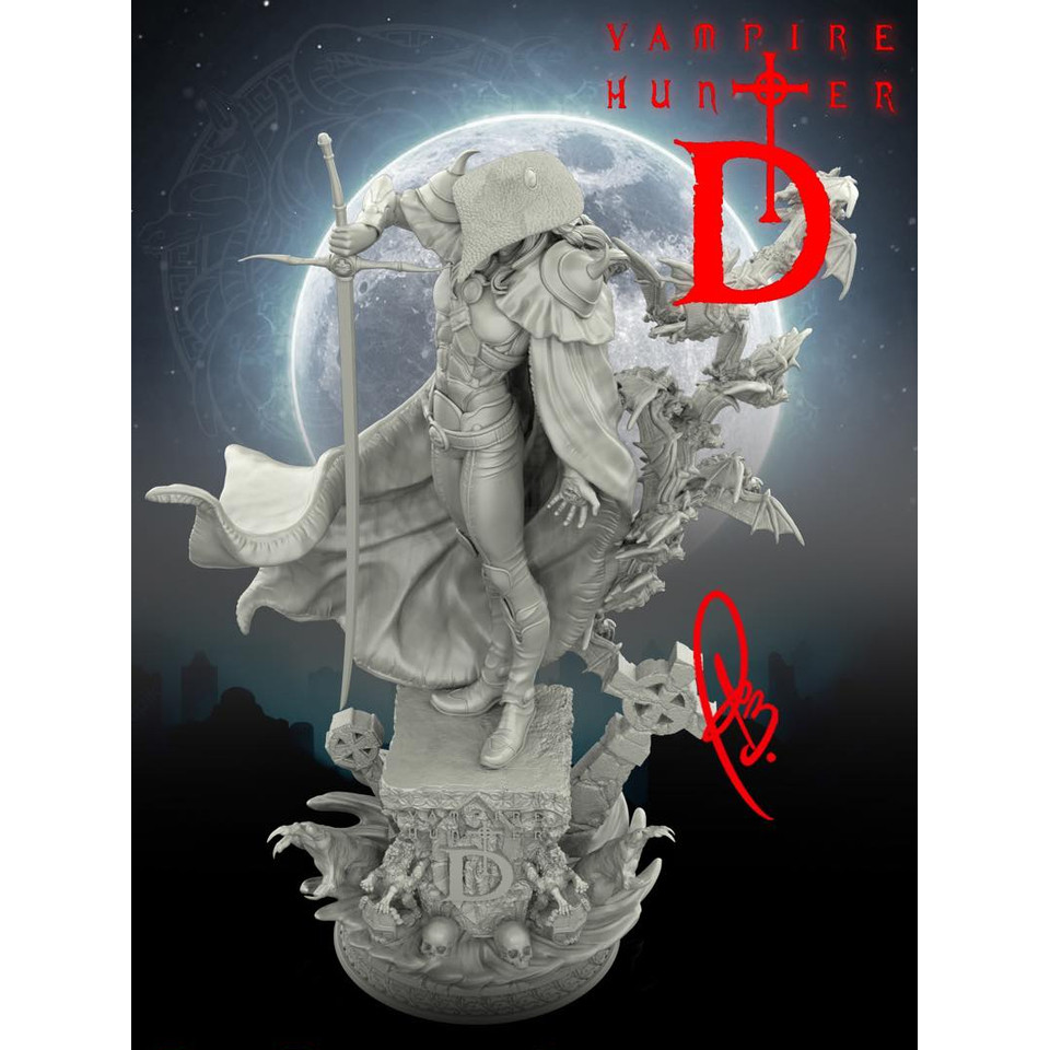 Cartoon Characters GK 1/24  Resin Figure Model Kit Vampire Hunter D Miniature Diorama Unassembled Un