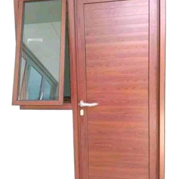 Pintu Jendela Almunium Serat Kayu sleding rumah