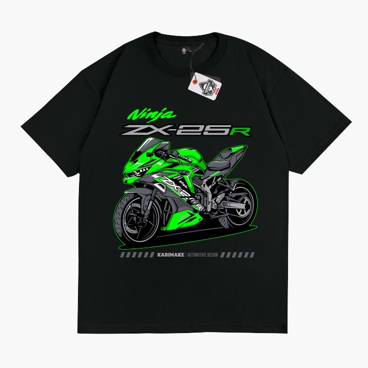 KRMK Kaos T Shirt Baju Distro Cowok Cewek Pria Wanita Keren Unisex Katun Combed 24s Motor Kawasaki N