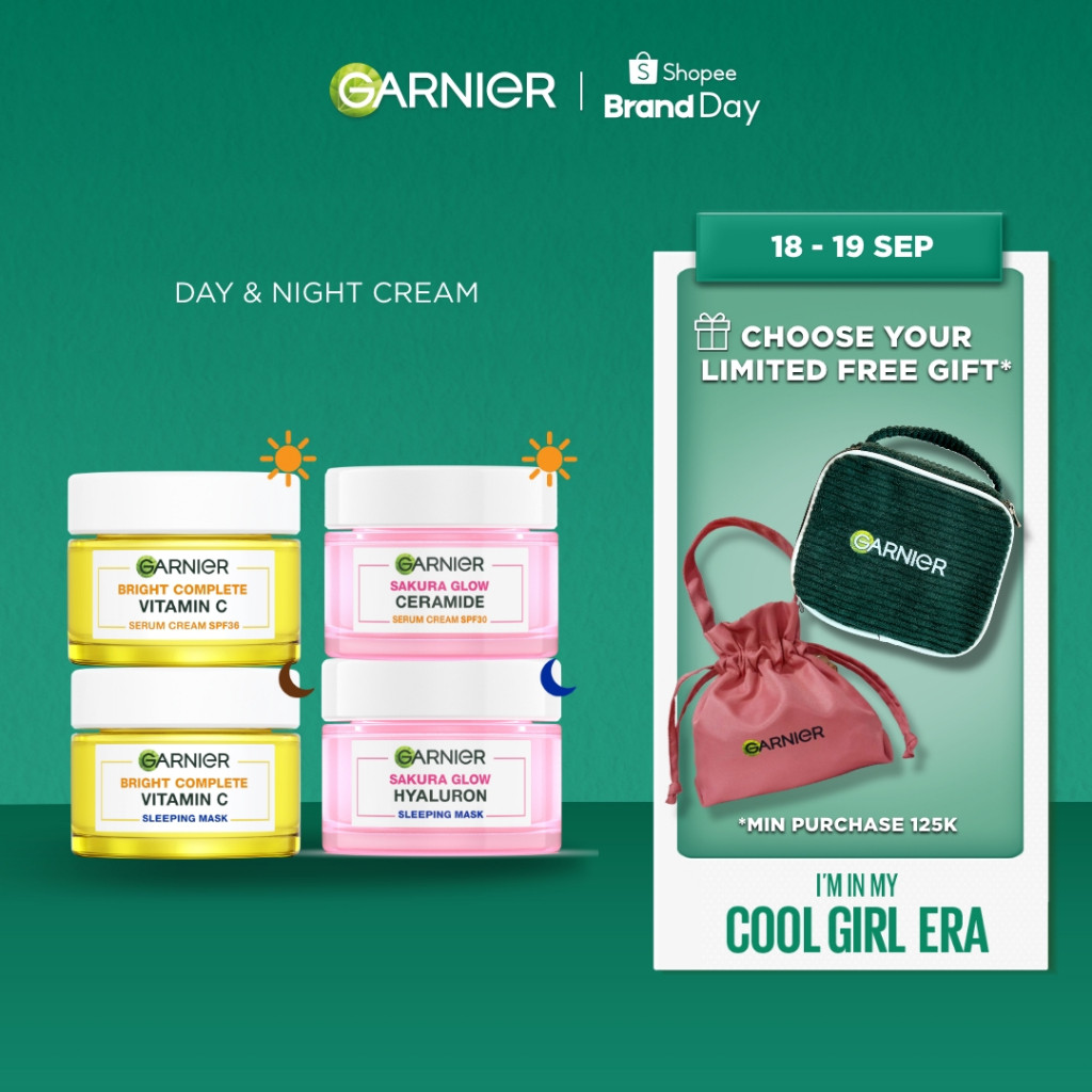 [PAKET HEMAT ISI 2] Garnier Perfect Simple Set Day Cream & Night Cream 50 ml Krim Siang & Krim Malam