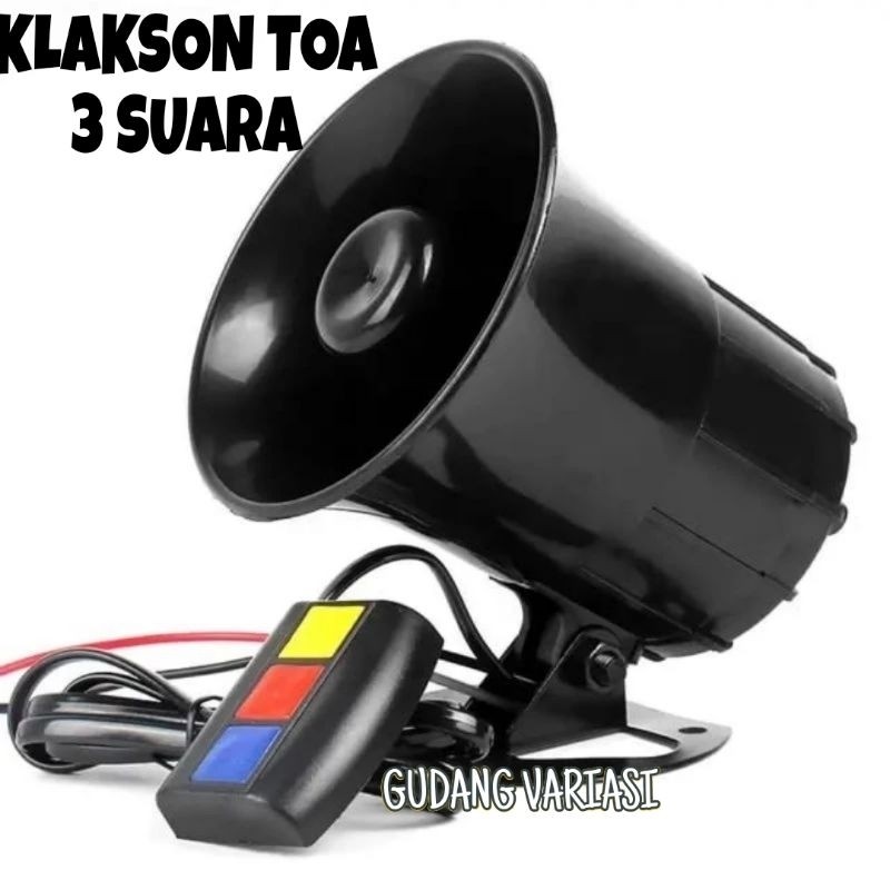 ORIGINAL KLAKSON MODEL TOA 12VOLT 3 SUARA BULAT UNIVERSAL