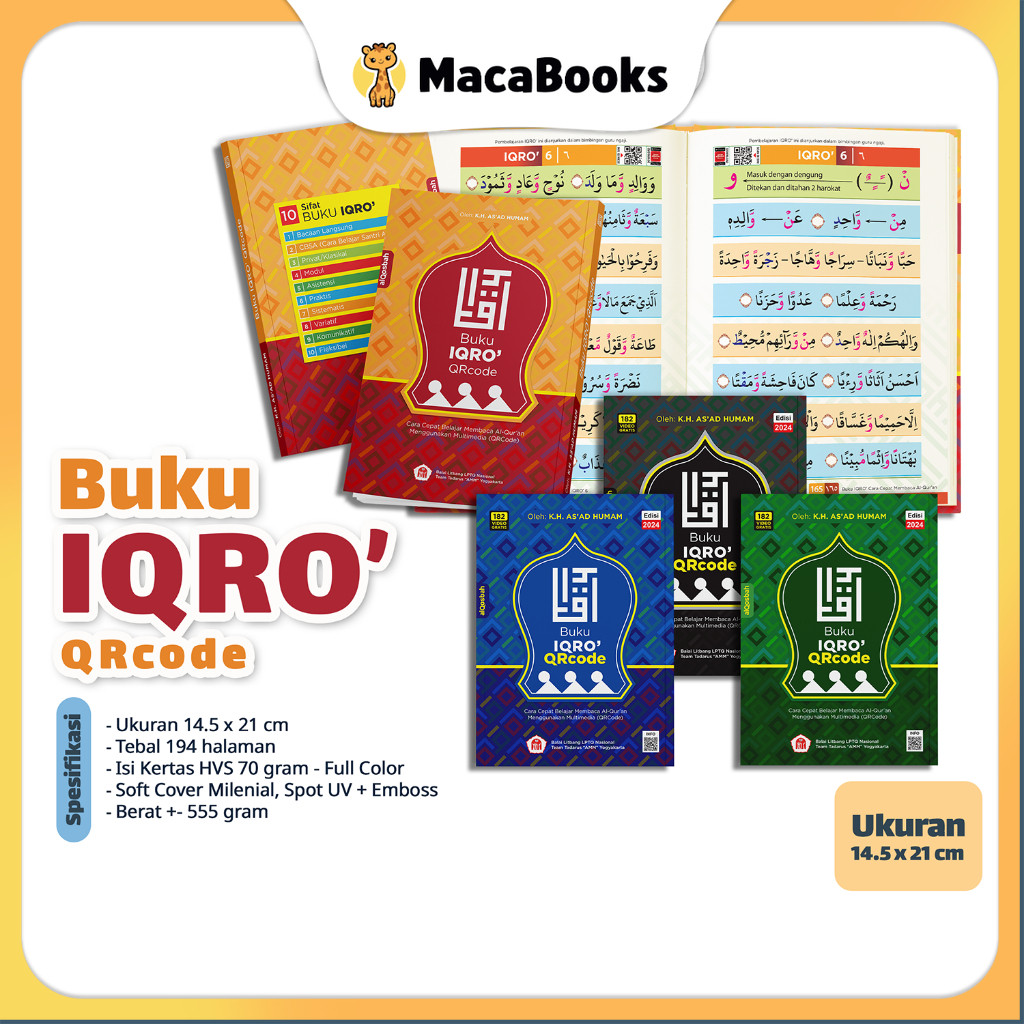 Alqosbah - Iqro Milenial QR Code - Ukuran A5