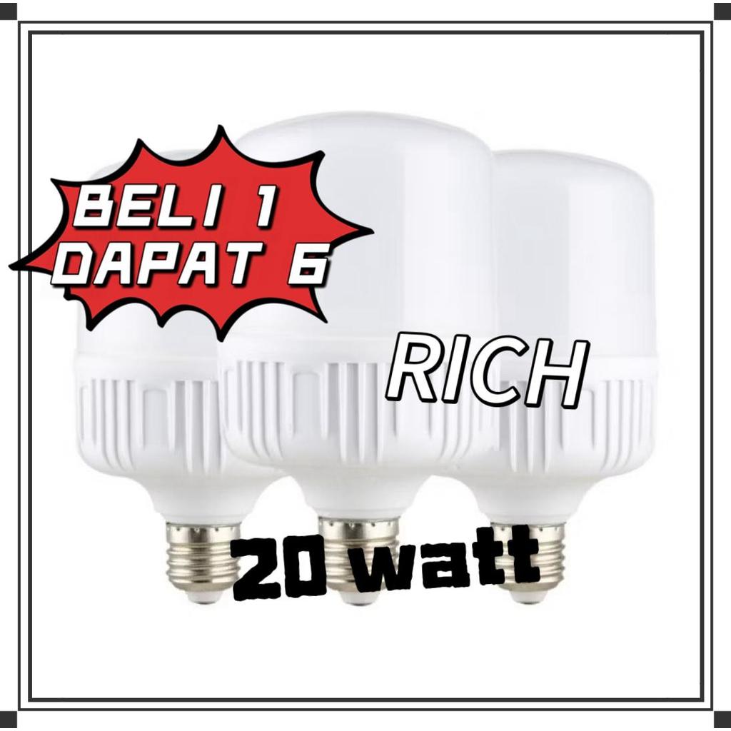 Promo Beli 1 Dapat 6 Lampu Led Jumbo 20Watt