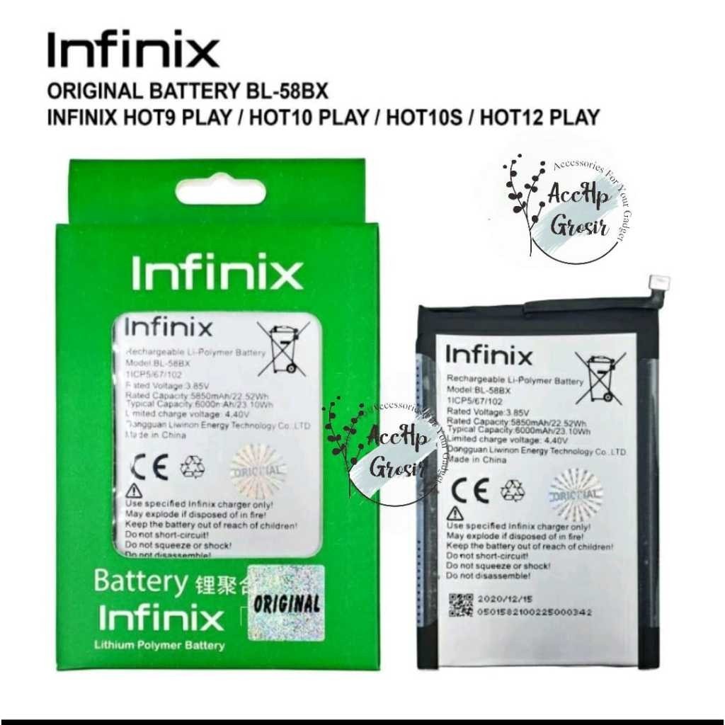 Baterai infinix Hot 9 Play Hot 10s Hot 10 Play Hot 11 Play Hot 12 Play Hot 30 Play BL58BX Ori Batu B