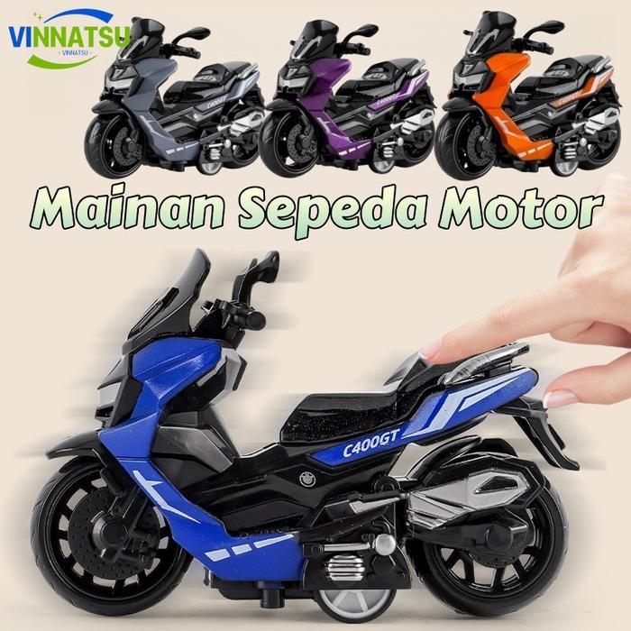 Vinnatsu Mainan Model Sepeda Motor Mainan Sepeda Motor Mainan Anak Motor Simulasi Miniatur Model Sep