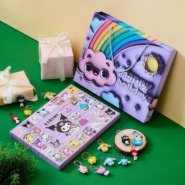 Keychain Blind Box Charm Sanrio Gantungan Kunci Kuromi Lotso Surprise Box Lucky Hadiah 40 Holes