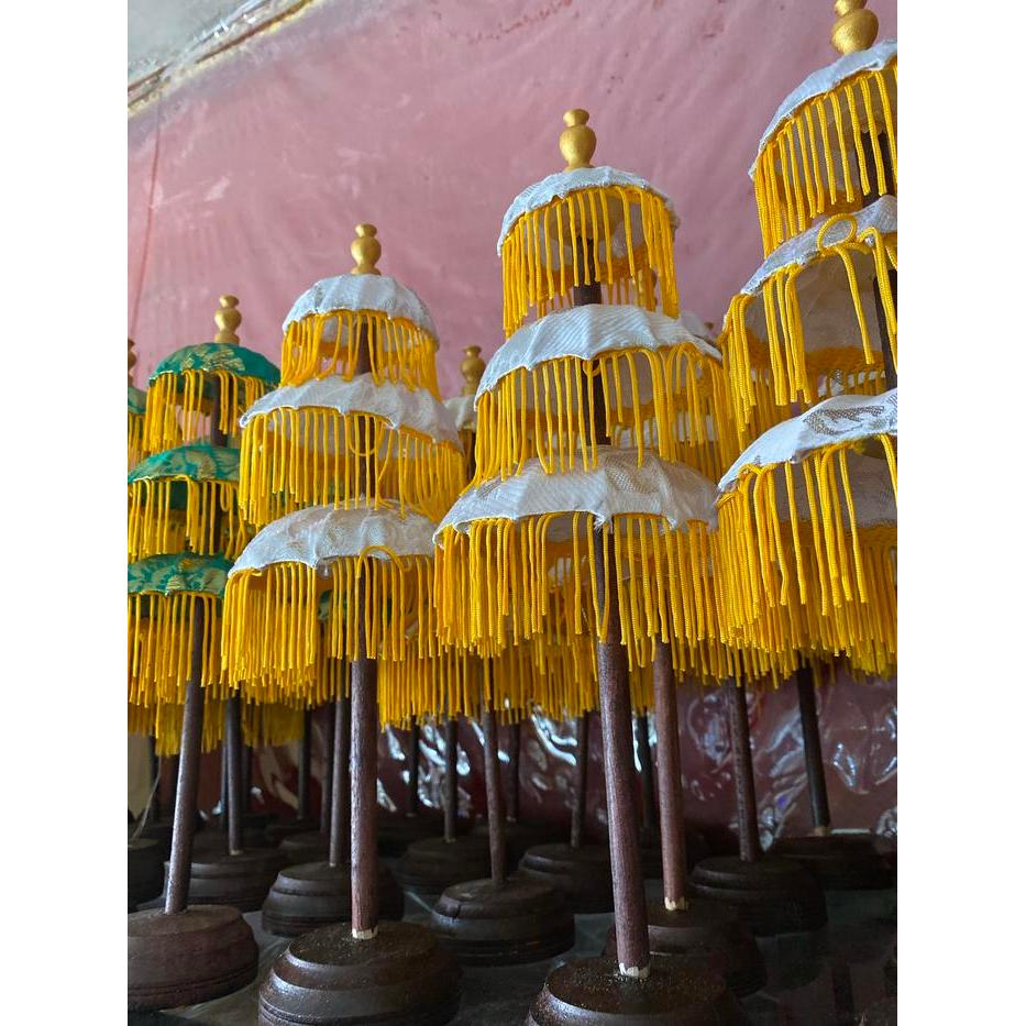 PAYUNG/TEDUNG MINI BALI 3 tingkat - Putih