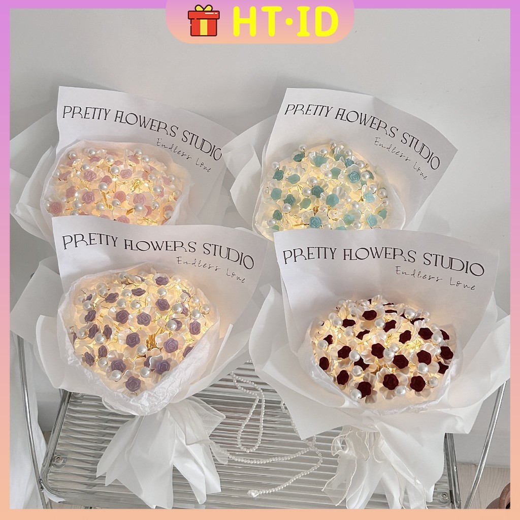 Buket Mawar Yang Tidak Pernah Layu Paket Bahan DIY Buatan Tangan Buket Imitasi Buatan Sendiri  Berik