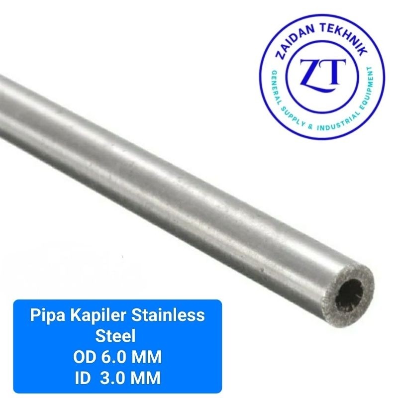 Pipa Kapiler Stainless Steel/Capillary Tube OD 6 MM ID 3 MM L250 MM