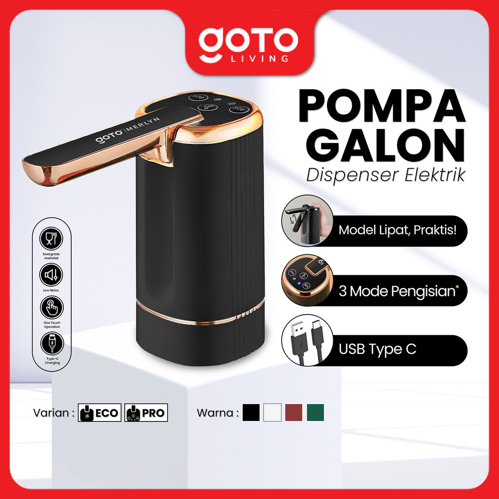Goto Merlyn Pompa Galon Lipat Electric Dispenser Air Minum USB Charge