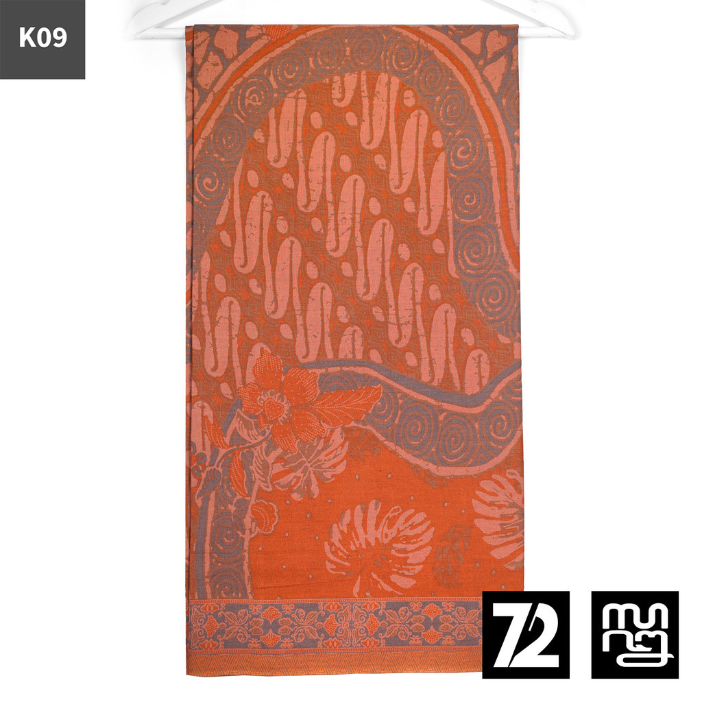 KAIN BATIK PREMIUM Bahan Katun Motif Parang Naru Roll Warna Ungu Coklat 725985