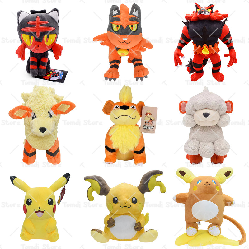 Pokemon Evolution Plush Hisuian Growlithe Arcanine Growlithe Raiu Pikau Incineroar Torracat Litten S