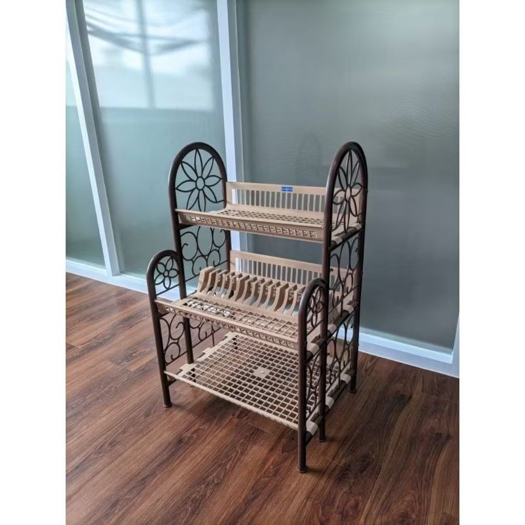 TerbaruLUCKY STAR  Rak Piring Mastro Susun 3&4 Rak Piring Serbaguna Plastik / Rak Plastik 3&4 Tingka