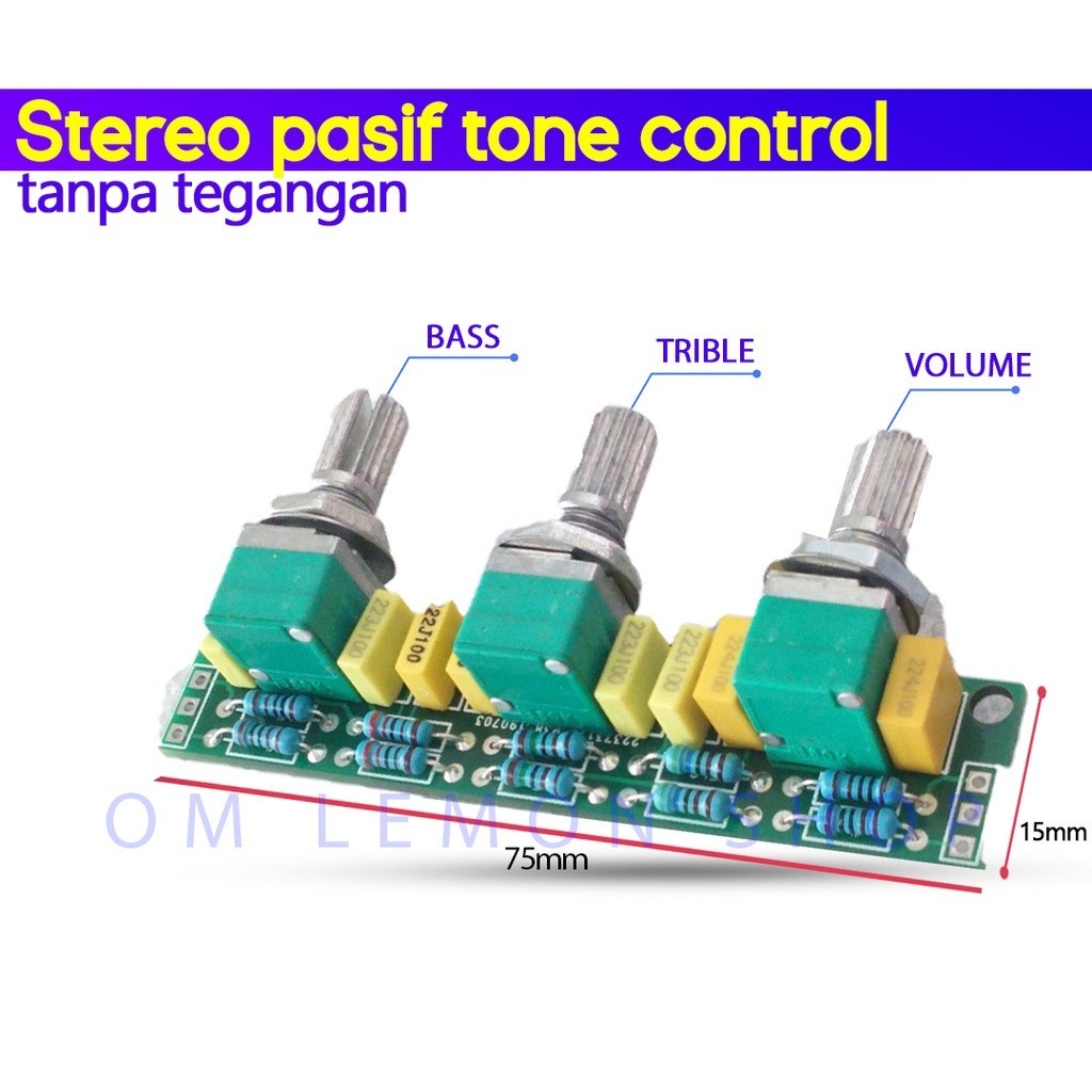 Stereo pasif tone control