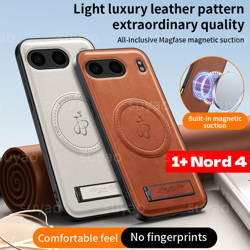 Untuk OnePlus Nord 4 Nord4 2025 Kasus Telepon Mewah PU Kulit Pemegang Magnetik Kasus 1 + 1 + Nord4 O