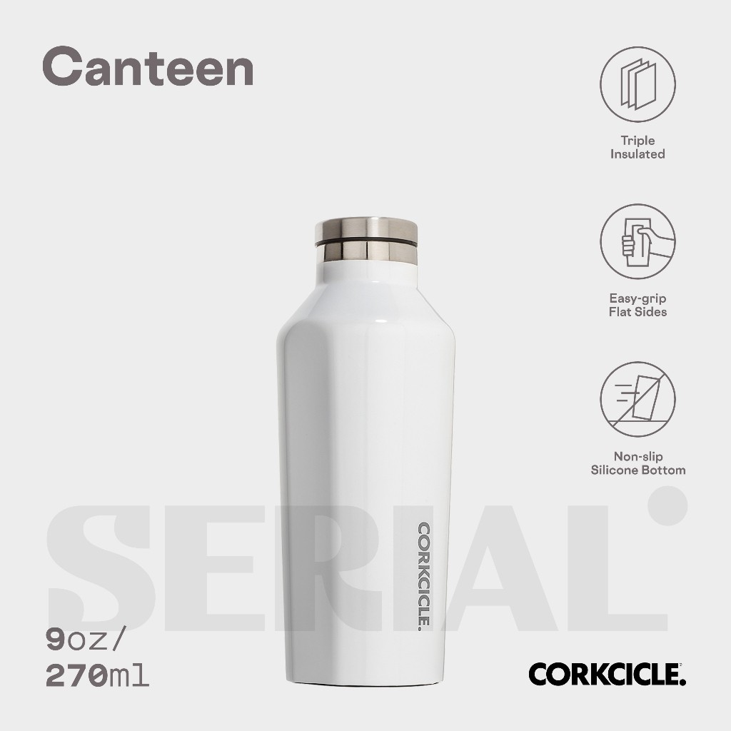 CORKCICLE Canteen 9oz - Classic White