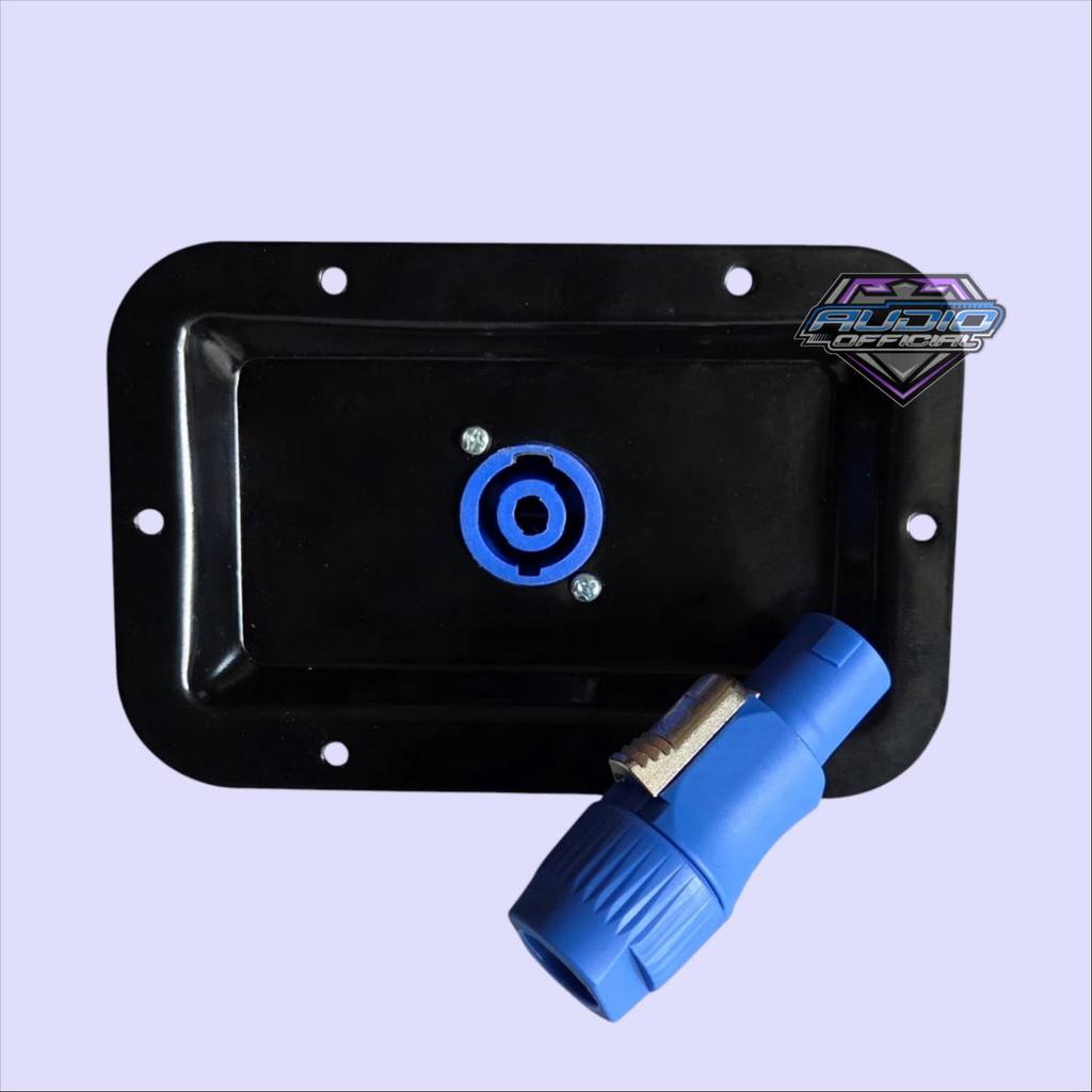 Plat SpIkon Tunggal / Panel Speakon Datar / Terminal Speaker Lengkap Connector Soket & Jack Speakon