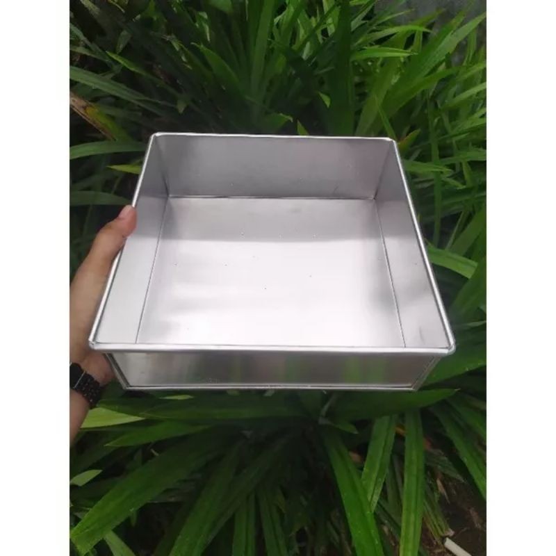 loyang kotak 16x16 tinggi 4cm / loyang kue persegi / cetakan bolu roll cake