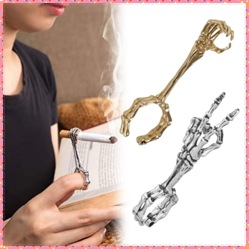 Holder Skull Ring Rack Metal / Cincin Holder Rokok Bentuk Skull Adjustable