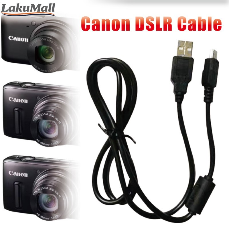 1.5M Kabel Data for Kamera Canon 700D 800D 2000D 4000D Dengan Fungsi Cocok Canon USB Cable Cocok Unt
