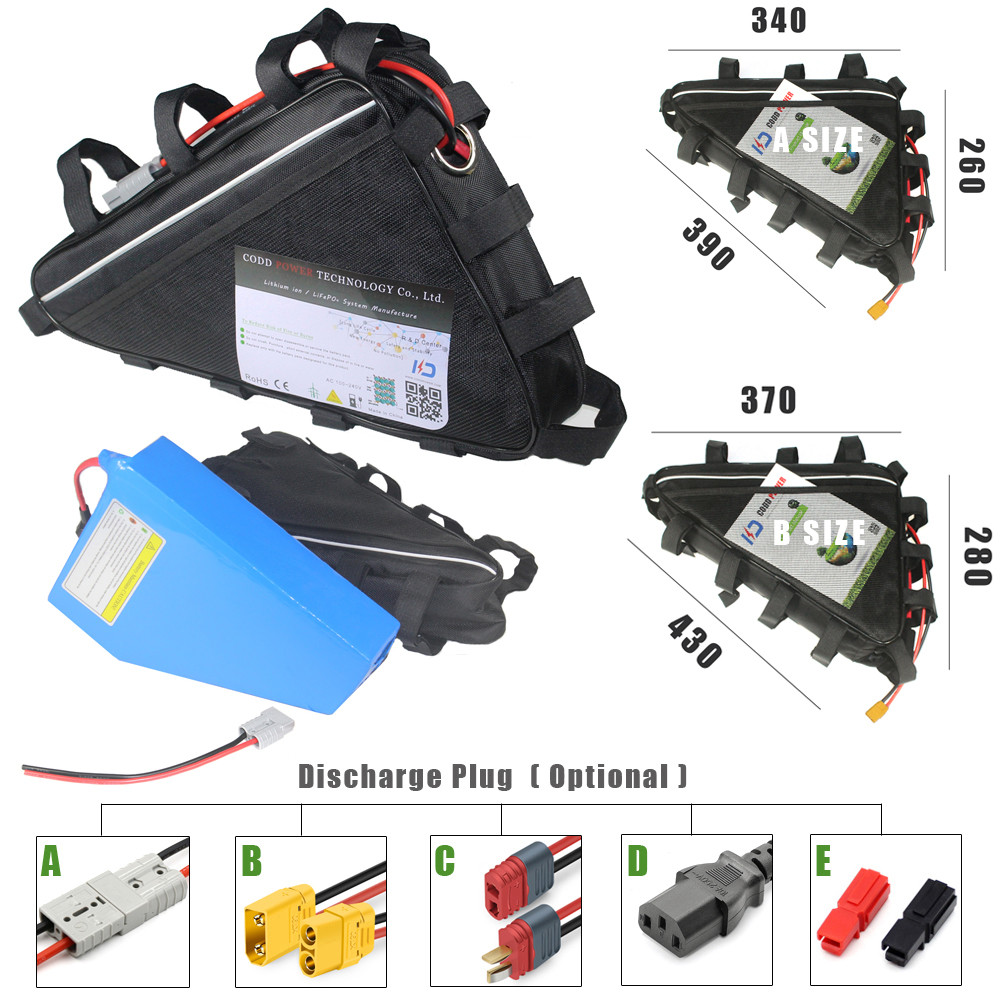 72V 40Ah Triangle Ebike Battery 2000W 3000W 72V Electric Bicycle Battery