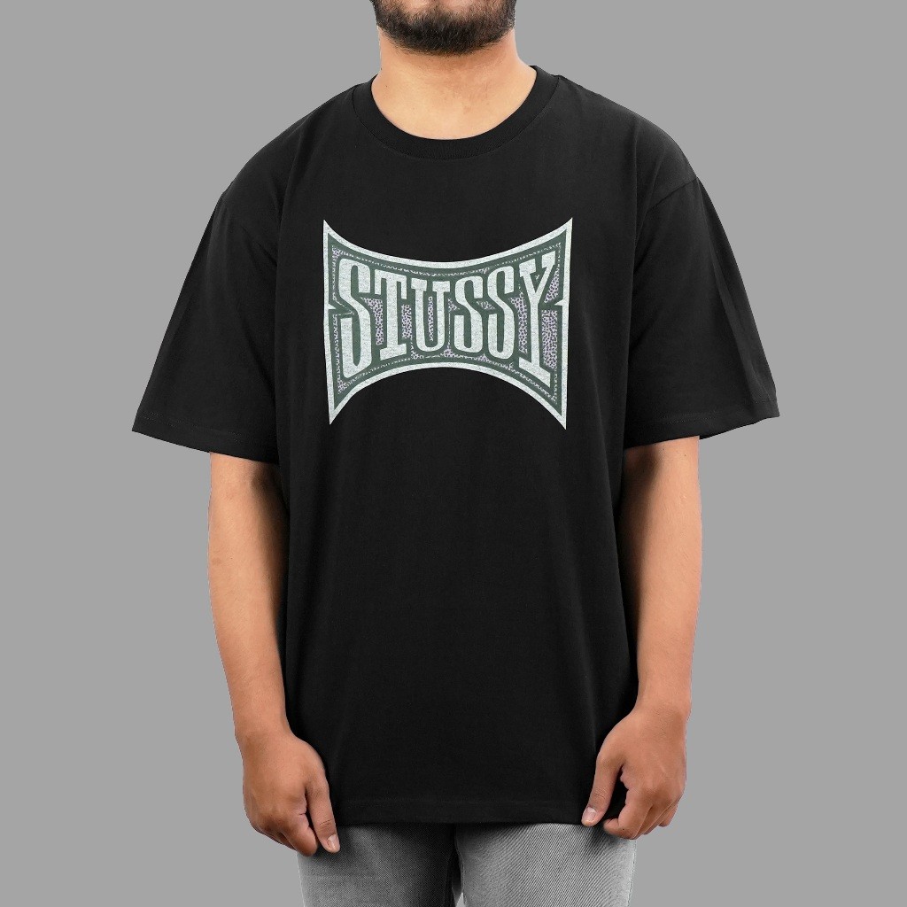 ORI Stussy Champion Pigment  Dyed Black Tee